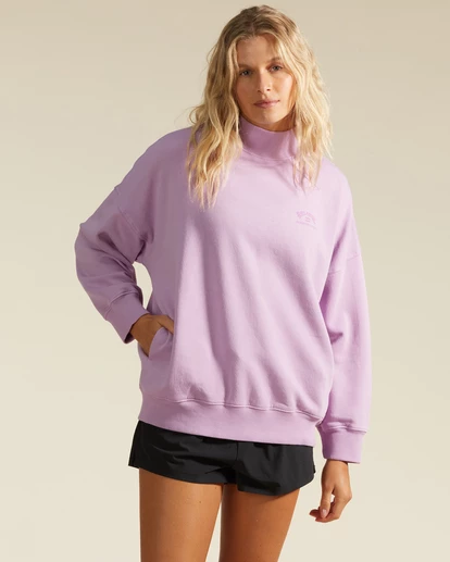 Billabong A/Div Canyon Mock Neck Sweatshirt LAVENDER FIELD (php0) 5 Billabong A/Div Canyon Mock Neck Sweatshirt LAVENDER FIELD (php0) - Image 5