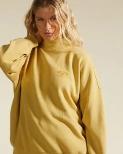 Billabong A/Div Canyon Mock Neck Sweatshirt DESERT SAGE (ykl0) -billabong shop abjft00293 billabongw ykl0 dtl1 1