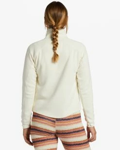 Billabong A/Div On The Slopes Half-Zip Mock Neck Fleece Pullover FRESH POWDER (wcl0) -billabong shop abjft00298 billabongw wcl0 bck1
