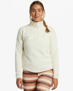 Billabong A/Div On The Slopes Half-Zip Mock Neck Fleece Pullover FRESH POWDER (wcl0) -billabong shop abjft00298 billabongw wcl0 frt1 1