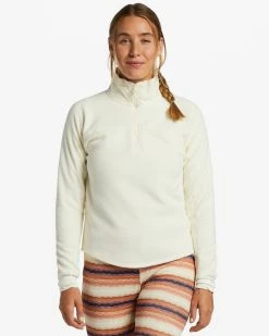 Billabong A/Div On The Slopes Half-Zip Mock Neck Fleece Pullover FRESH POWDER (wcl0)