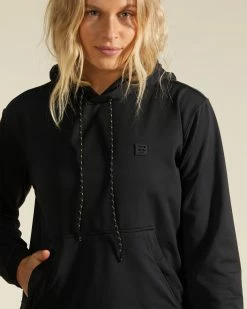 Billabong A/Div New Trails Pullover Hoodie BLACK -billabong shop abjft00299 billabongw blk dtl1