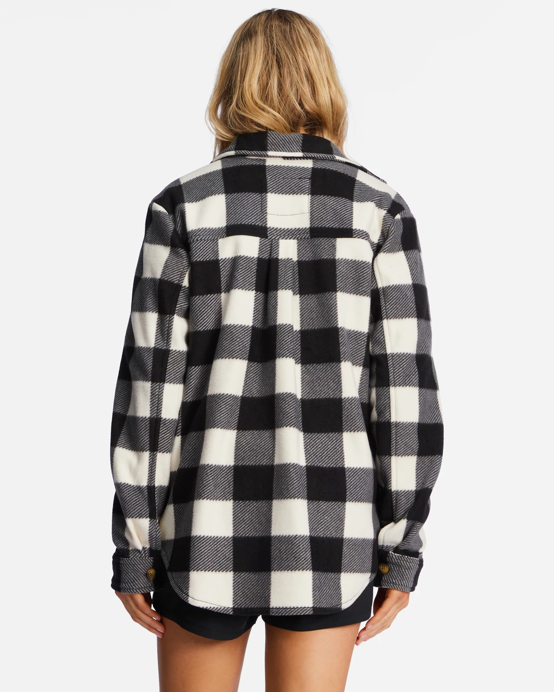 Billabong A/Div Forge Fleece Flannel Shacket WHITE/BLACK 1 (kvk0) 3 Billabong A/Div Forge Fleece Flannel Shacket WHITE/BLACK 1 (kvk0) - Image 3
