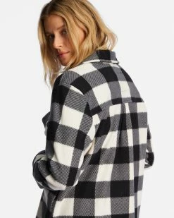 Billabong A/Div Forge Fleece Flannel Shacket WHITE/BLACK 1 (kvk0) 10 Billabong A/Div Forge Fleece Flannel Shacket WHITE/BLACK 1 (kvk0) -billabong shop abjft00300 billabongw kvk0 dtl2