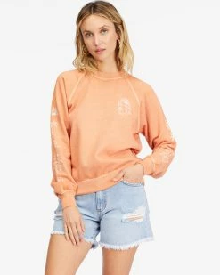 Billabong Shrunken Crew Pullover Sweatshirt GINGER (gin)