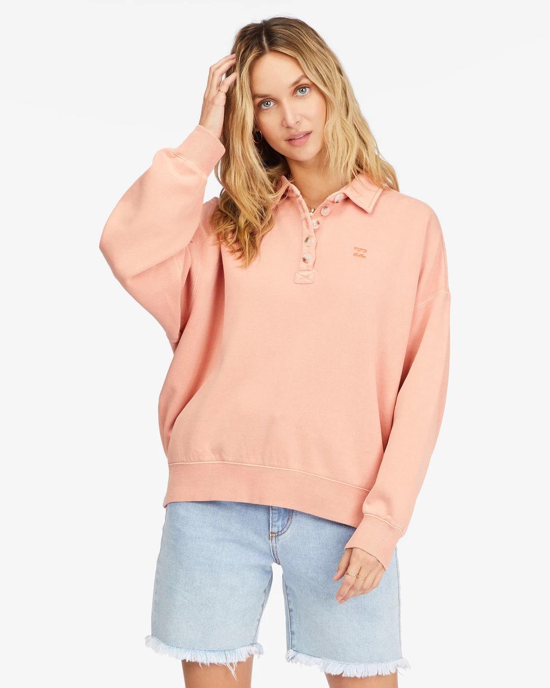 Billabong Lost Time Pullover Sweatshirt STONE ROSE (sne) 1 Billabong Lost Time Pullover Sweatshirt STONE ROSE (sne)