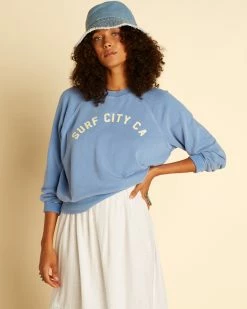 Billabong Wrangler On The Rise Crewneck Sweatshirt GOOD JEANS (bnt0)