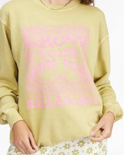 Billabong Chasing The Moon Crewneck Sweatshirt KIWI (tmf0) -billabong shop abjft00340 billabongw tmf0 dtl1