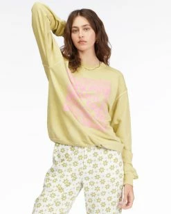 Billabong Chasing The Moon Crewneck Sweatshirt KIWI (tmf0) -billabong shop abjft00340 billabongw tmf0 frt1 1