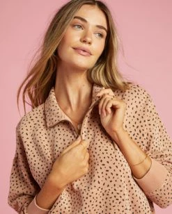 Billabong Lazy Mornings Half-Zip Pullover Sweatshirt TAN (ckl0) 9 Billabong Lazy Mornings Half-Zip Pullover Sweatshirt TAN (ckl0) -billabong shop abjft00341 billabongw ckl0 frt1 3