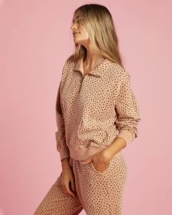 Billabong Lazy Mornings Half-Zip Pullover Sweatshirt TAN (ckl0) -billabong shop abjft00341 billabongw ckl0 sd1 4