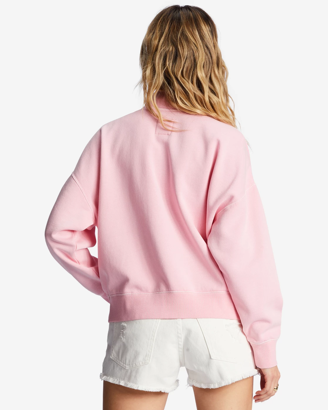 Billabong Lazy Mornings Half-Zip Pullover Sweatshirt SOFT PINK (mdd0) 3 Billabong Lazy Mornings Half-Zip Pullover Sweatshirt SOFT PINK (mdd0) - Image 3