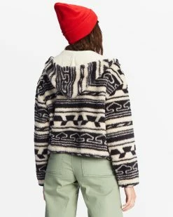 Billabong Marlowe Fleece Zip-Up Hooded Jacket OFF BLACK 1 (ob1) -billabong shop abjft00342 billabongw ob1 bck1 1