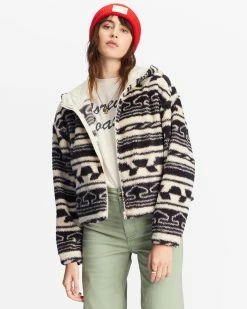 Billabong Marlowe Fleece Zip-Up Hooded Jacket OFF BLACK 1 (ob1)