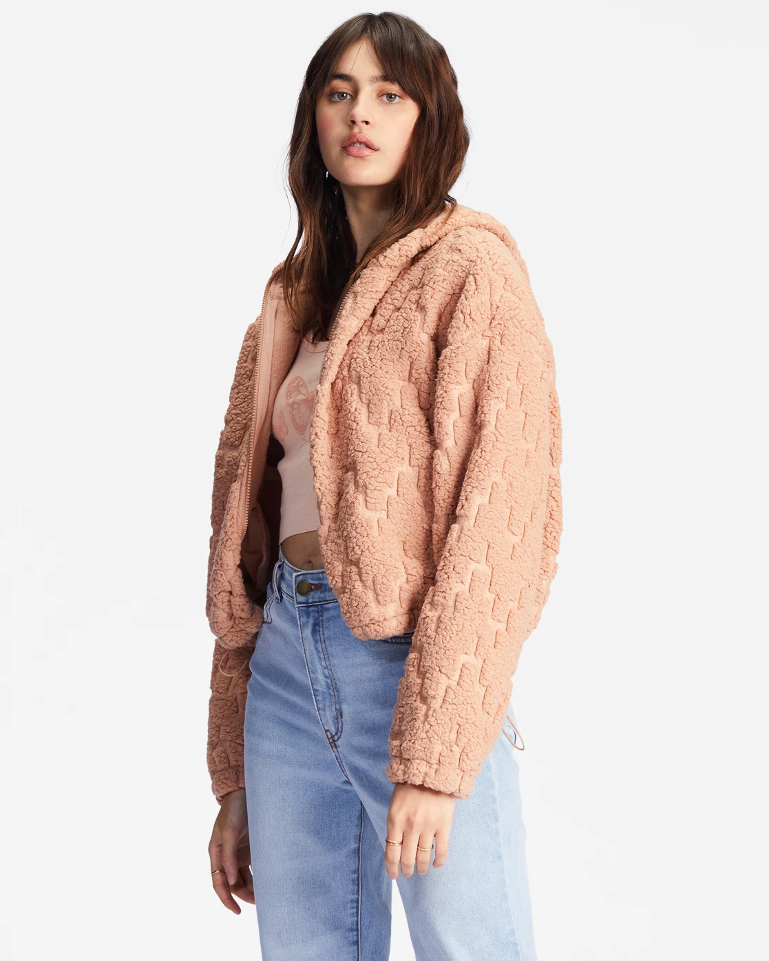 Billabong Marlowe Fleece Zip-Up Hooded Jacket NUDE MOOD (thb0) 2 Billabong Marlowe Fleece Zip-Up Hooded Jacket NUDE MOOD (thb0) - Image 2