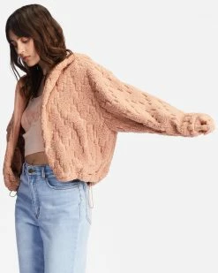 Billabong Marlowe Fleece Zip-Up Hooded Jacket NUDE MOOD (thb0) -billabong shop abjft00342 billabongw thb0 sd2