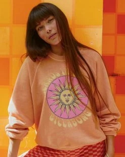 Billabong Here We Go Graphic Crewneck Sweatshirt CANYON SUNSET (nhy0)