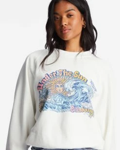Billabong Here We Go Graphic Crewneck Sweatshirt SALT CRYSTAL 1 (sc1) -billabong shop abjft00344 billabongw sc1 dtl1