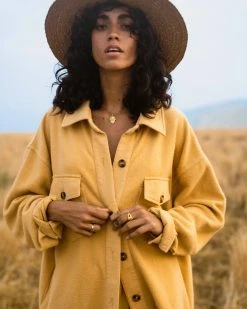 Billabong Anytime Shacket Oversized Button-Through Jacket GOLD COAST (ygy0)