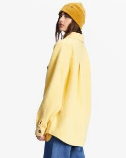 Billabong Anytime Shacket Oversized Button-Through Jacket MELLOW DAZE (ygn0) -billabong shop abjft00350 billabongw ygn0 bck1