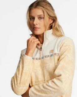 Billabong Boundary Lite Mock Neck Sweatshirt DESERT SAND (ded) -billabong shop abjft00361 billabongw ded dtl1