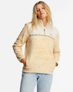 Billabong Boundary Lite Mock Neck Sweatshirt DESERT SAND (ded)