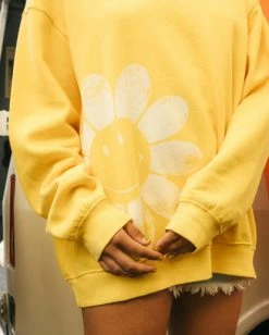 Billabong X Smiley Ridin Happy Sweatshirt BRIGHTER DAYS (ygk0) -billabong shop abjft00367 billabongl ygk0 frt1 1