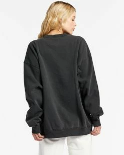 Billabong Ride In Crew Neck Sweatshirt OFF BLACK (ofb) -billabong shop abjft00405 billabongw ofb bck1 1