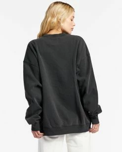 Billabong Ride In Crew Neck Sweatshirt OFF BLACK (ofb) -billabong shop abjft00405 billabongw ofb bck1
