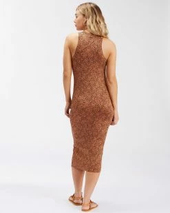 Billabong Tomboy Tank Midi Dress TOFFEE (tof) 8 Billabong Tomboy Tank Midi Dress TOFFEE (tof) -billabong shop abjkd00165 billabongw tof bck1