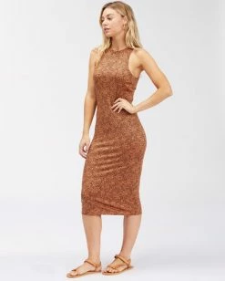 Billabong Tomboy Tank Midi Dress TOFFEE (tof) 10 Billabong Tomboy Tank Midi Dress TOFFEE (tof) -billabong shop abjkd00165 billabongw tof sd1 1