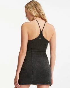 Billabong Go Easy Mini Bodycon Dress OFF BLACK (ofb) 11 Billabong Go Easy Mini Bodycon Dress OFF BLACK (ofb) -billabong shop abjkd00176 billabongw ofb bck1 1