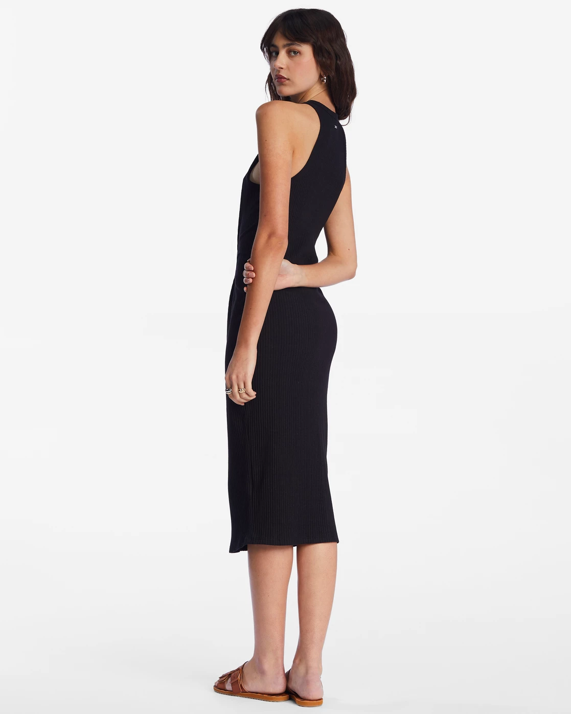 Billabong Tomboy Tank Midi Dress BLACK PEBBLE (bpb) 2 Billabong Tomboy Tank Midi Dress BLACK PEBBLE (bpb) - Image 2