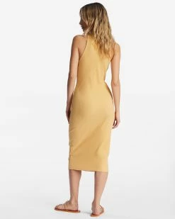 Billabong Tomboy Tank Midi Dress GOLD COAST (ygy0) -billabong shop abjkd00178 billabongw ygy0 bck1