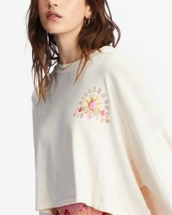 Billabong Beach Boyfriend Long Sleeve Crop Top ANTIQUE WHITE (anw) -billabong shop abjkt00282 billabongw anw dtl1