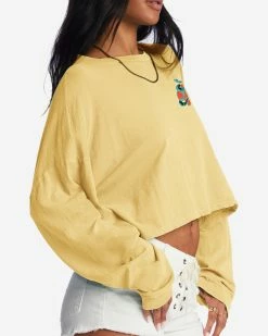 Billabong Beach Boyfriend Long Sleeve Crop Top SOL RISE (yer0) -billabong shop abjkt00282 billabongw yer0 dtl1 1