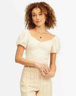 Billabong Its Love Knit Top ANTIQUE WHITE (anw)