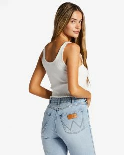 Billabong Notch Tank Ribbed Tank Top SALT CRYSTAL (scs) -billabong shop abjkt00304 billabongw scs bck1