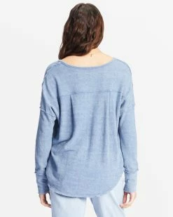 Billabong New Anyday Henley Top MEDIUM VINTAGE (bjny) -billabong shop abjkt00307 billabongw bjny bck1 2