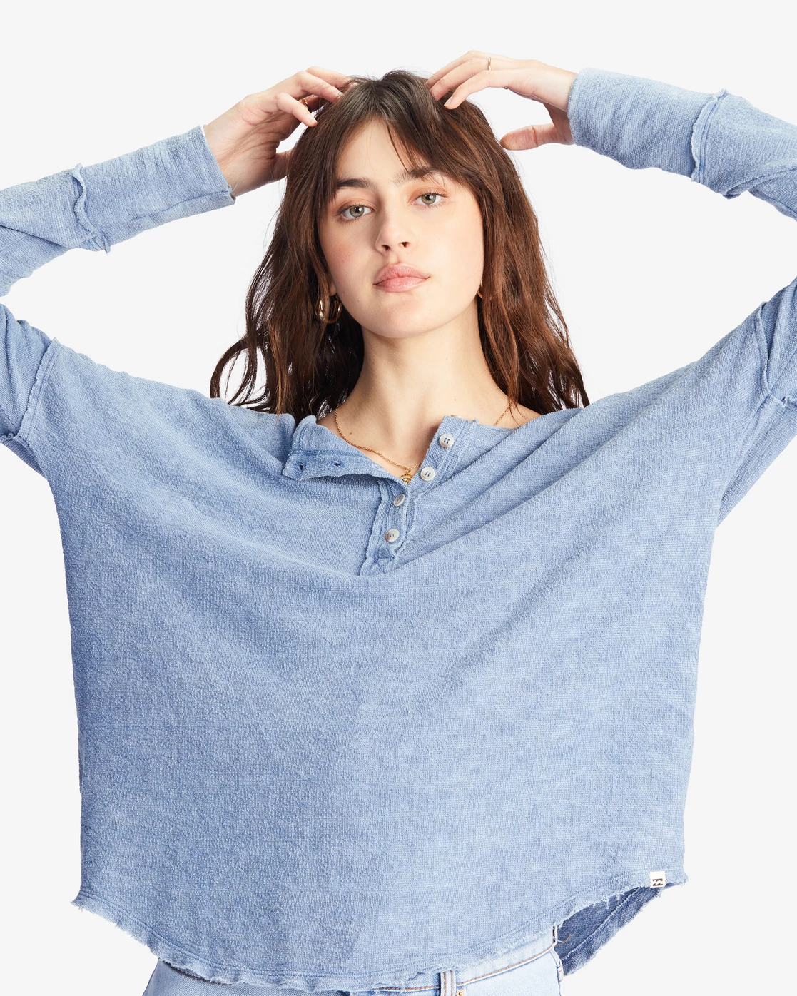 Billabong New Anyday Henley Top MEDIUM VINTAGE (bjny) 5 Billabong New Anyday Henley Top MEDIUM VINTAGE (bjny) - Image 5