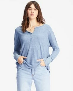 Billabong New Anyday Henley Top MEDIUM VINTAGE (bjny) -billabong shop abjkt00307 billabongw bjny frt1 5