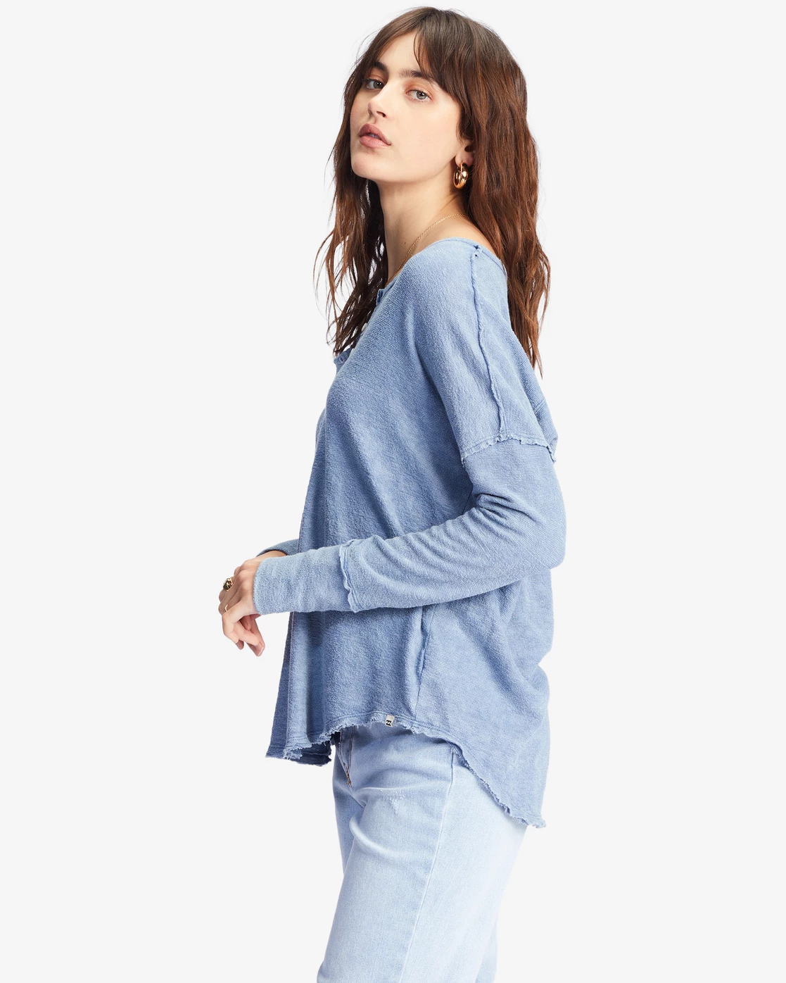 Billabong New Anyday Henley Top MEDIUM VINTAGE (bjny) 4 Billabong New Anyday Henley Top MEDIUM VINTAGE (bjny) - Image 4