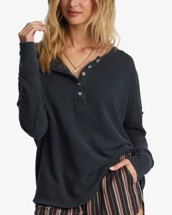 Billabong New Anyday Henley Top BLACK SANDS (bsd) -billabong shop abjkt00307 billabongw bsd dtl1 2