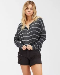 Billabong New Anyday Henley Top OFF BLACK (ofb) 10 Billabong New Anyday Henley Top OFF BLACK (ofb) -billabong shop abjkt00307 billabongw ofb frt1 1
