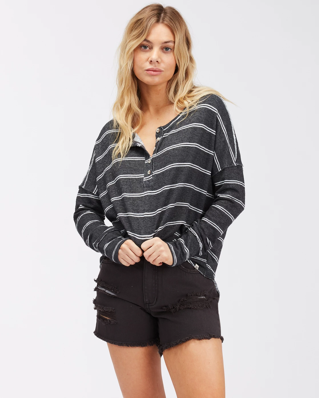 Billabong New Anyday Henley Top OFF BLACK (ofb) 1 Billabong New Anyday Henley Top OFF BLACK (ofb)