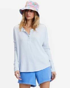 Billabong New Anyday Henley Top RAIN DROP (rad) -billabong shop abjkt00307 billabongw rad frt1 3
