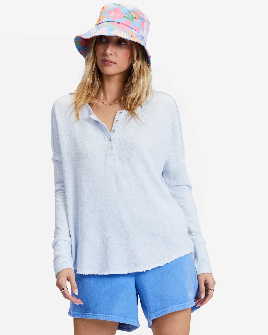 Billabong New Anyday Henley Top RAIN DROP (rad) 1 Billabong New Anyday Henley Top RAIN DROP (rad)