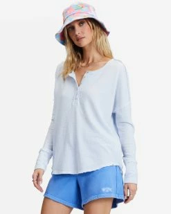 Billabong New Anyday Henley Top RAIN DROP (rad) -billabong shop abjkt00307 billabongw rad sd1 1