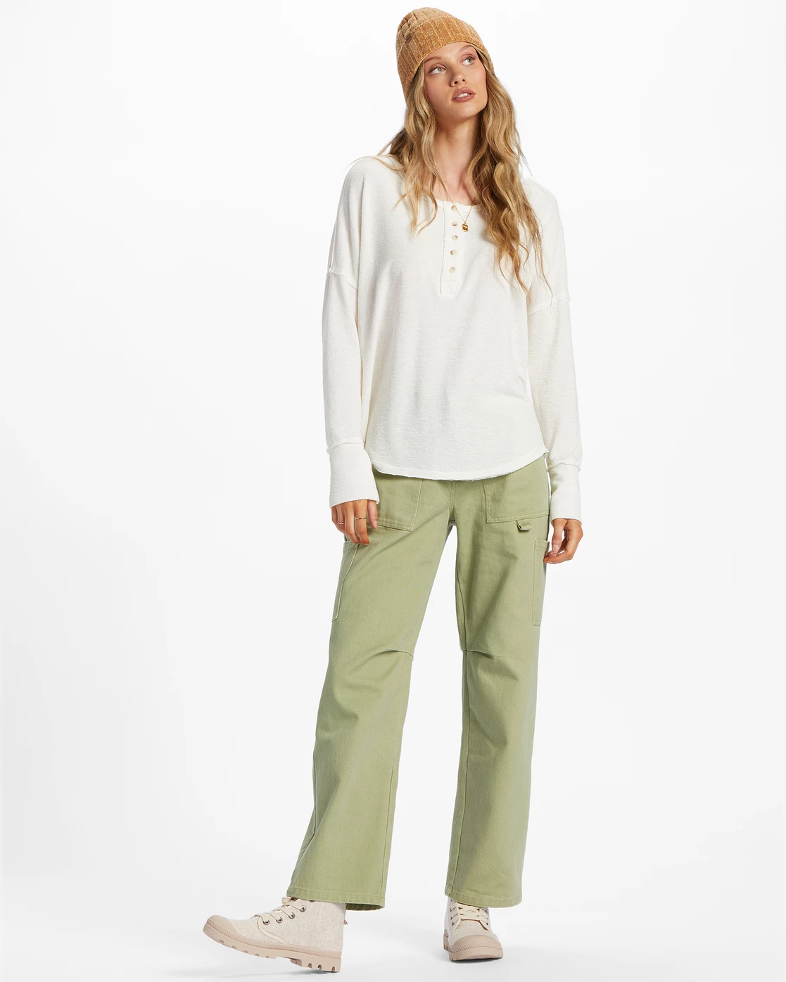 Billabong New Anyday Henley Top SALT CRYSTAL (scs) 2 Billabong New Anyday Henley Top SALT CRYSTAL (scs) - Image 2