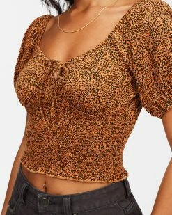 Billabong Sweet Sunset Printed Knit Top TOFFEE (tof) -billabong shop abjkt00309 billabongw tof dtl1